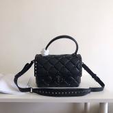 Valentino Candystud Black Rockstuds Top Handle Bag Black CY00636