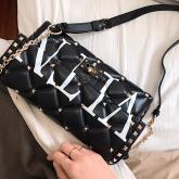 Valentino Garavani Candystud Leather Clutch With VLTN Black Replica CY00651