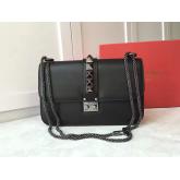 Valentino Garavani Chain Cross Body Bag Black With Black Studs CY00767