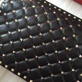 Valentino Garavani Rockstud Spike Quilted Leather Chain Bag Black CY00858