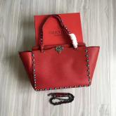 Valentino Garavani Rockstud Rolling Tote Bag Red Replica CY00952