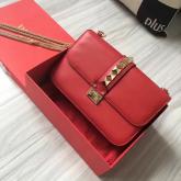 Designer Valentino Garavani Chain Cross Body Bag Red CY01036