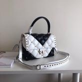 Designer Valentino Candystud Top Handle Bag Black White CY01037