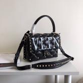 Valentino Candystud Top Handle Bag VLTN Black CY01262