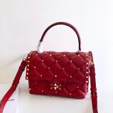 Valentino Candystud Top Handle Bag Red CY01305