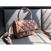 Designer Valentino Candystud Top Handle Bag Beige CY01306